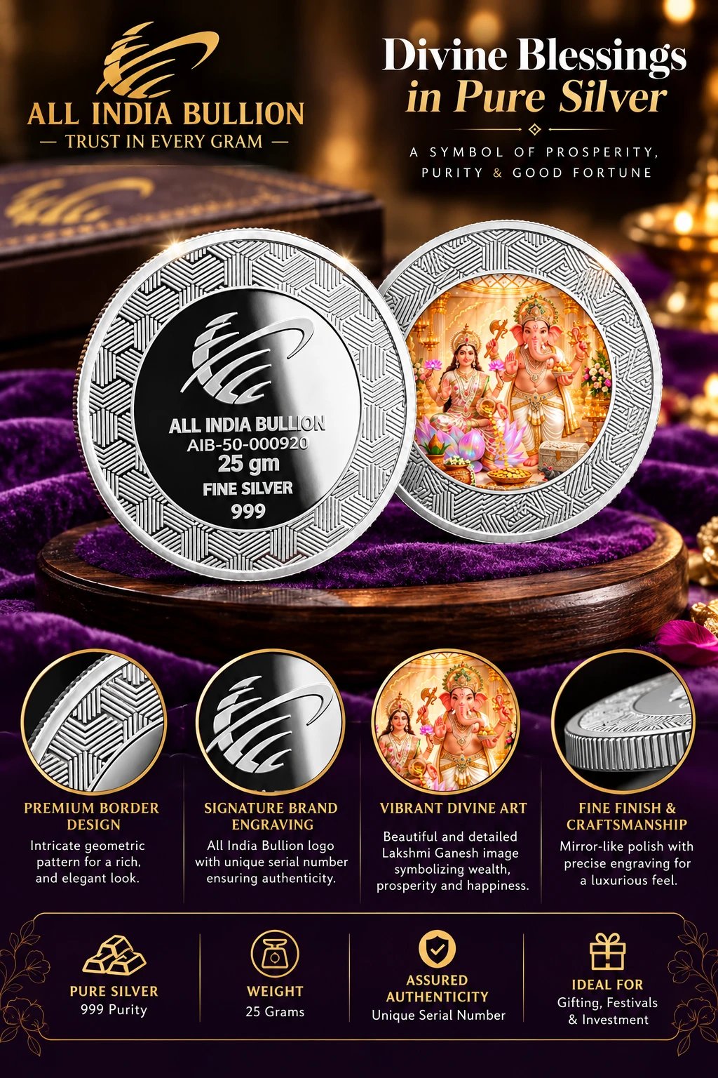 Laxmi Ganesh Coin - 1 — view 2