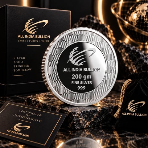 Exclusive 200 Gm Silver Coin