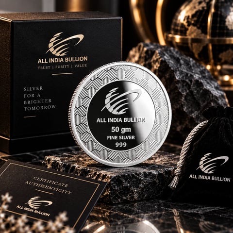 Exclusive 50 Gm Silver Coin